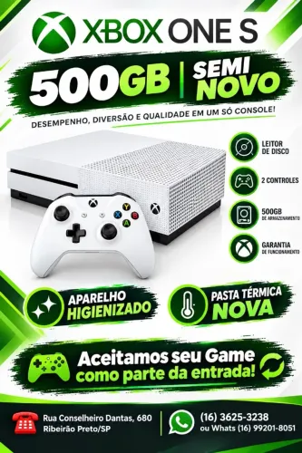 Xbox One S 500Gb / Semi Novo
