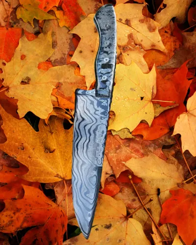Faca Aço Damasco 10" 10MM