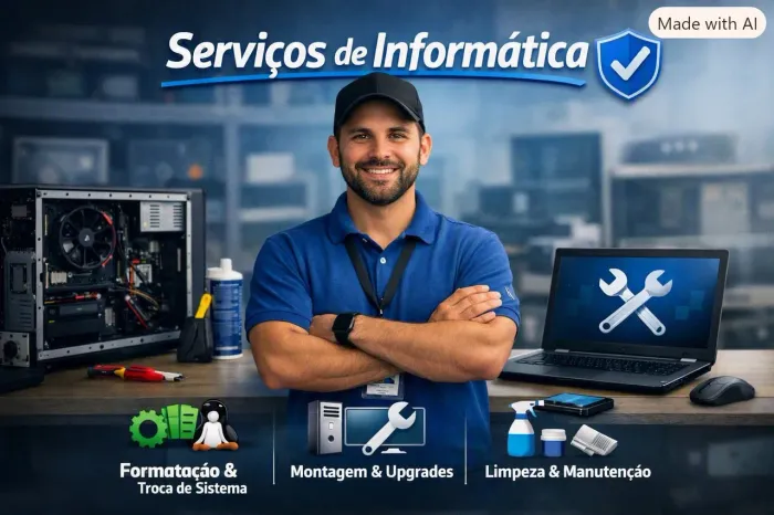 Serviços de informática para computadores e notebook