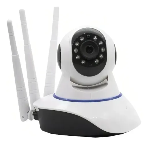 Câmera Ip 3 Antenas Wifi Wireless 3a Geração Visão Noturna Cor Branco