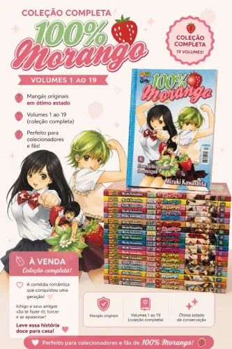 Mangá 100% Morango (Ichigo 100%) - Coleção Completa (1 ao 19)