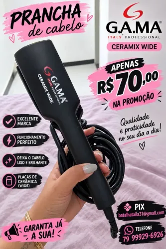 Prancha de cabelo na promoção 70 reais