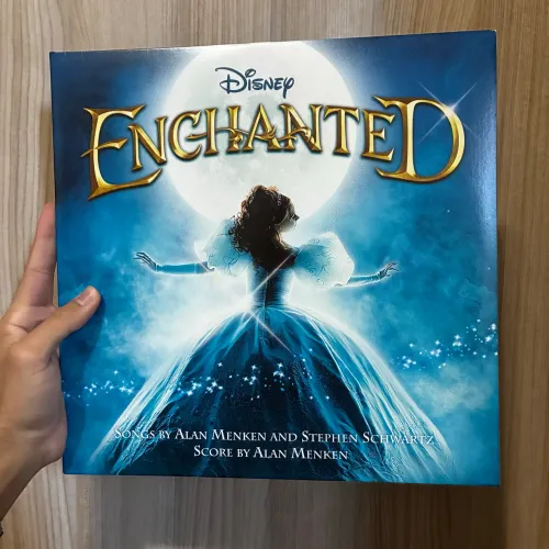 Disco de vinil (LP) duplo Disney Enchanted Soundtrack 15th anniversary crystal clear