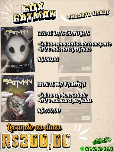 Box?s Batman (Combo HQ encadernada + máscara)