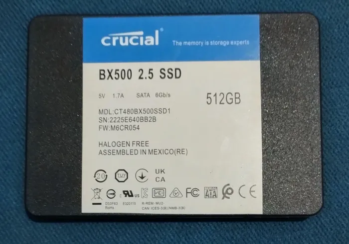 SSD 512gb da CRUCIAL