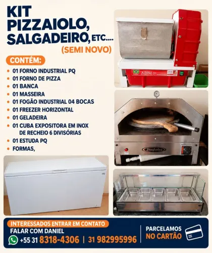 Equipamentos para pizzaiolo/ salgadeiro