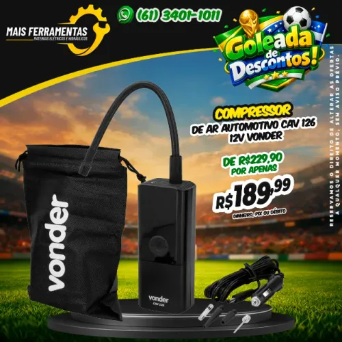 Compressor de ar automotivo CAV 126 12V VONDER