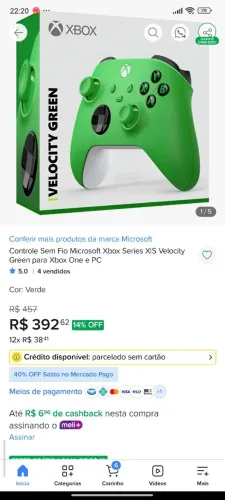 Vendo ou Troco Controle Xbox Series X/S