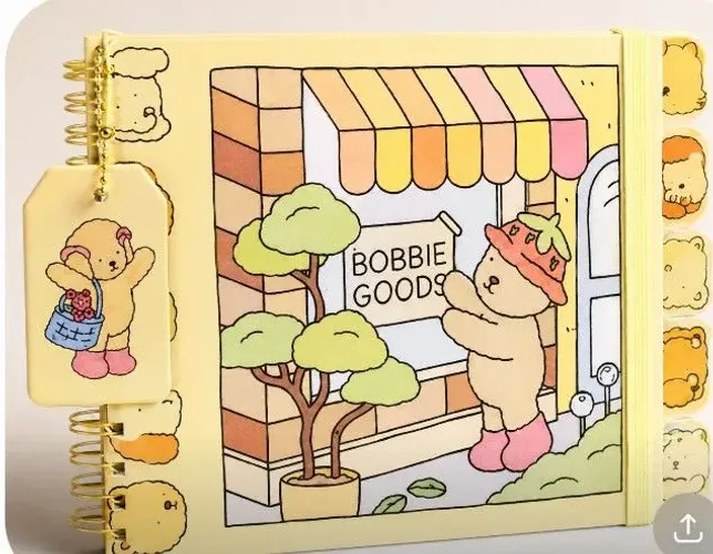 Livro de colorir Bobbie Goods com elástico+ TAG personalizada