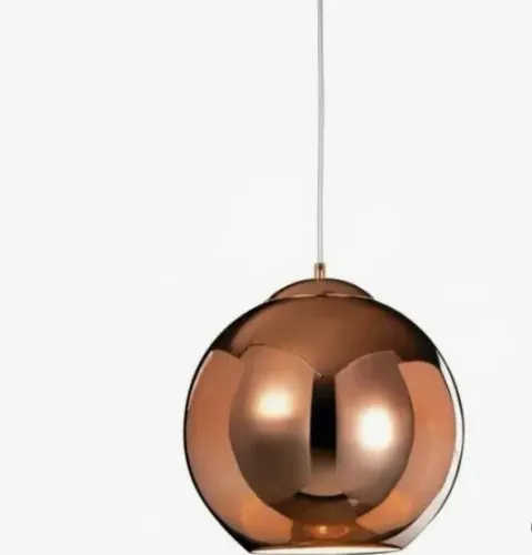 PENDENTE ESFERA DE VIDRO COR COBRE 40CM