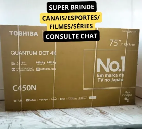 GARANTIA 1 ANO Smart TV Toshiba QLED 75" 4K TB062 LACRADA
