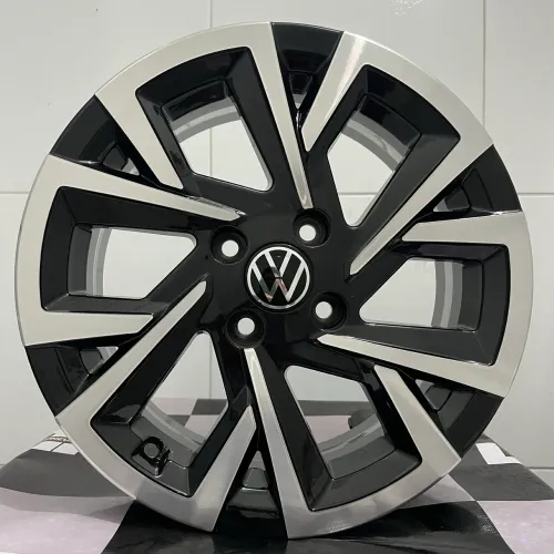 RODA ARO 15 SAVEIRO 4x100 PRETO DIAMANTADO 