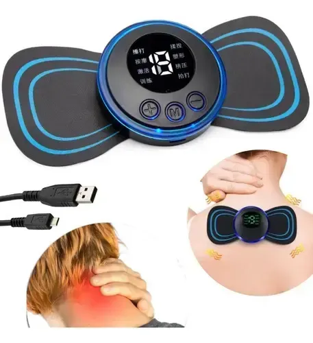 Massageador Portátil Recarregável Dor Pescoço Coluna Pernas Cor Preto
