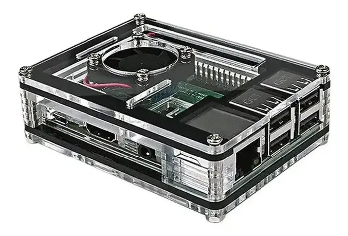 Raspberry Pi3 model B com case e fonte.