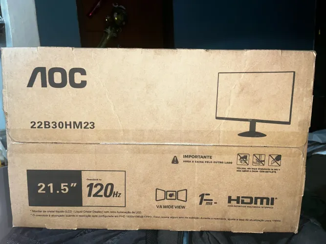 Monitor AOC 21" 22B30HM23 FHD, 120Hz, 1MS, Preto