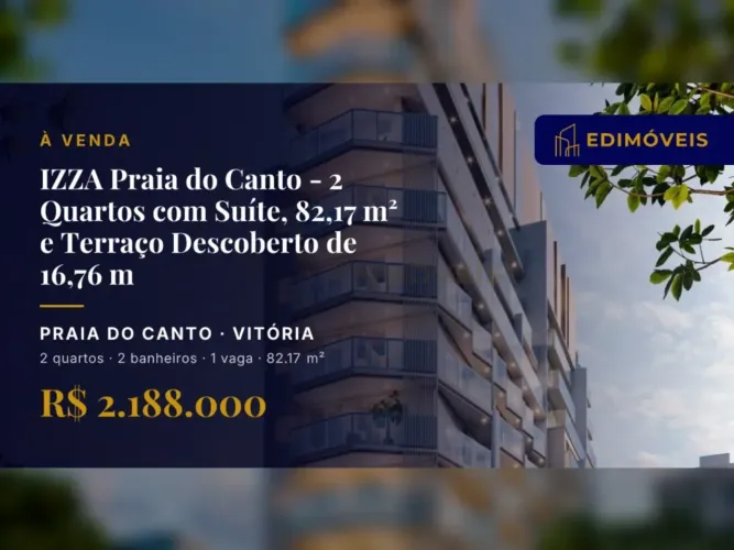 Oportunidade na Praia do Canto: Apartamento 2 quartos em condomínio