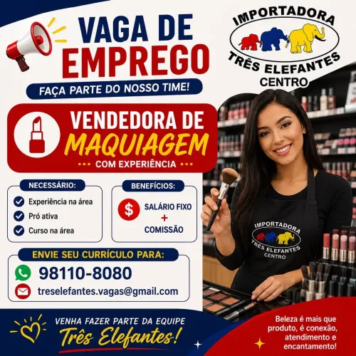 vaga pra vendedora