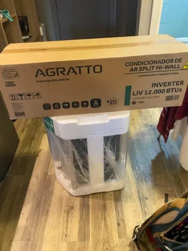 Ar-Condicionado Split Inverter Agratto LIV 12.000 BTUs Frio 220V Gás R32 Novo na Caixa