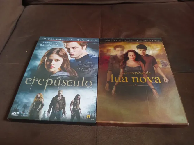 DVDS CREPÚSCULO E LUA NOVA EDIÇÃO ESPECIAL DE COLECIONADOR EM EXCELENTE ESTADO