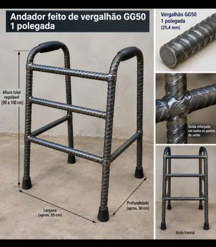 Andador caseiro sem uso..era da sogra