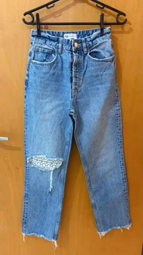 calça zara renda 34