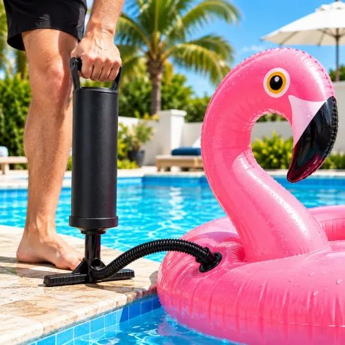 Bomba De Ar Manual Para Piscinas e Colchões Infláveis 