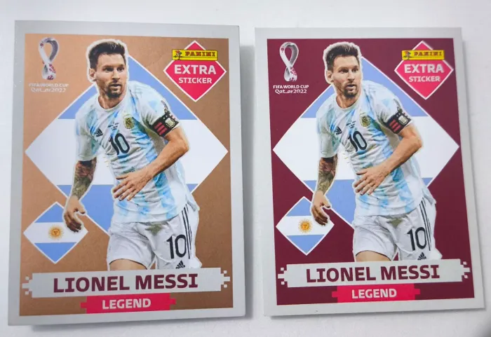 2 legends do Lionel Messi, originais Panini.