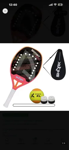 Raquete De Beach Tennis Shark Boost Sofia Cimati +brinde