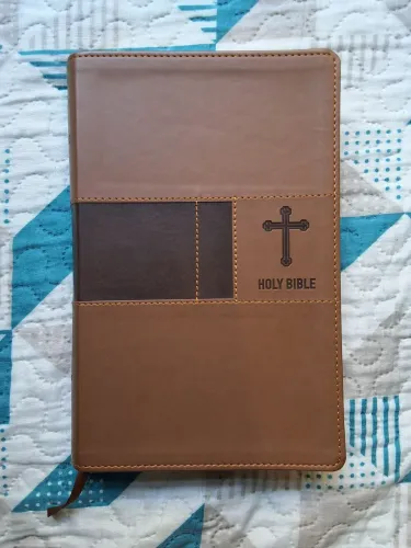 Biblia em inglês NIV nova Capa de couro