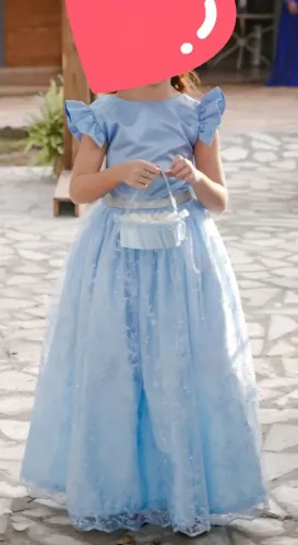 Vestidos infantil e adulto azul Serenity