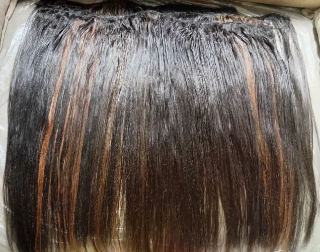 Mechas de castanho liso