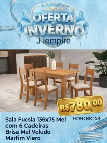 Mesa 6 cadeiras promoção