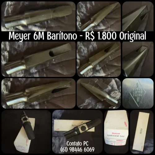 Boquilha Meyer para Sax Barítono - Medium Chamber - Abertura 6