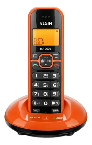 Telefone Elgin Tsf-7600 Sem Fio - Cor Laranja (super raro)
