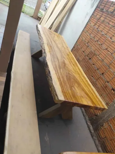 Mesa rústica com banco a pronta entrega livre de frete.