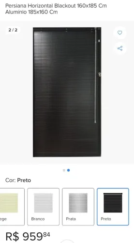 Persianas Top de linha - Novíssimas