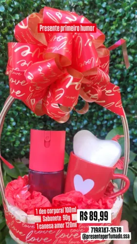 Kit Presente Natura Meu Primeiro Humor com Caneca Amor