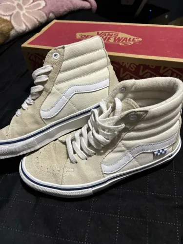 Vans sk8-Hi bege com azul importado