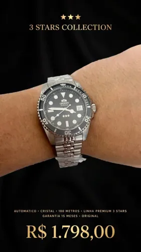 Relógio Orient automático submariner 
