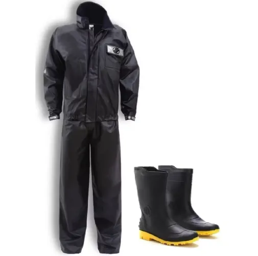 Capa de chuva e bota