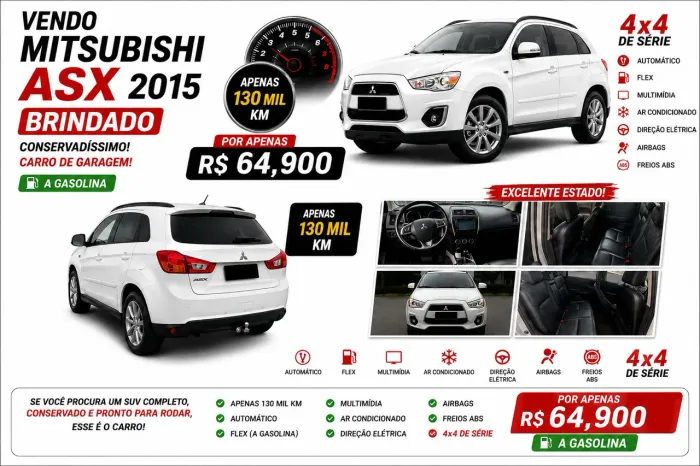 Mitsubishi ASX 2.0 16V 4X2 Aut.(by Amura-blind.) 2015