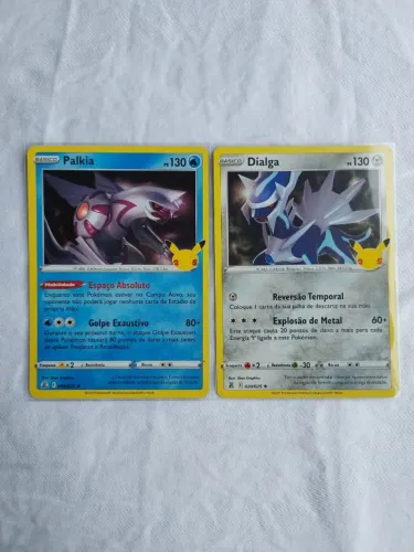 Carta Pokémon: Os deuses pokémon Dialga e Palkia !!!!