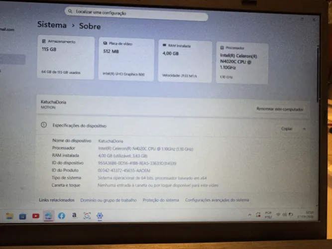 Notebook Positivo Motion