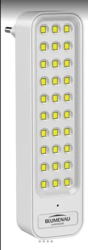 Luminária de emergência 1w 30 LEDs recarregável 