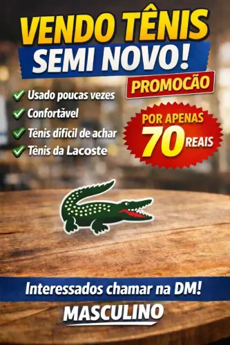 Vendo Tênis da Lacoste pouco usado 
