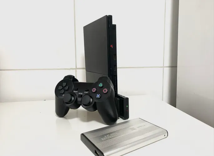 Ps2 completo com Desbloqueio e hd de 500gb de jogos