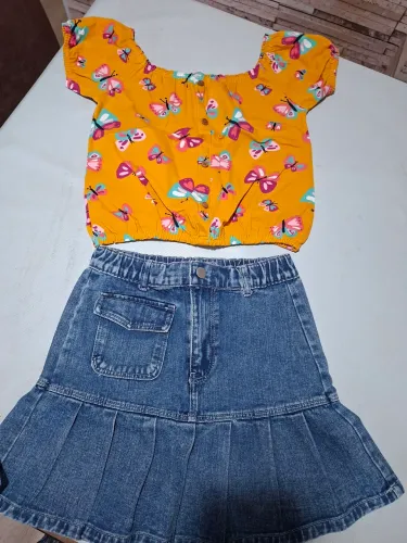 Vendo blusa e saia infantil MALWEE KIDS 8 anos