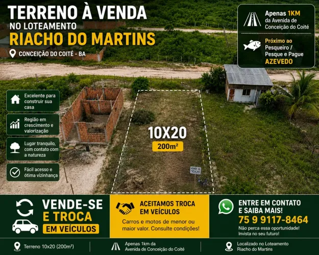 Terreno em Conceição do Coité-BA