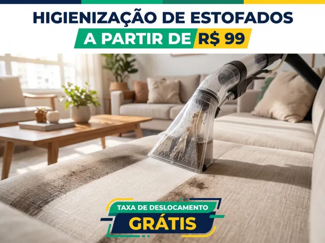 Lavagem e Sanitização de Sofá e Colchão a Domicílio - Sem Taxa