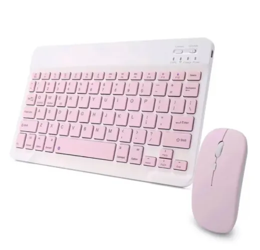 Kit teclado+mouse sem fio via bluetooth